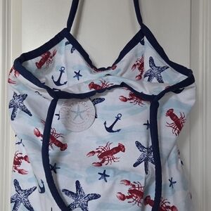 Women's Nautical Tote Bag - Red and Blue
